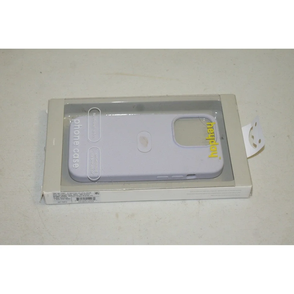 Heyday iPhone 14 Pro Case Soft Purple Silicone Antimicrobial Protective Cover
